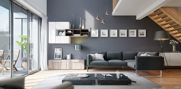 Sơn Jotun màu trắng xám mang đến không gian sang trọng