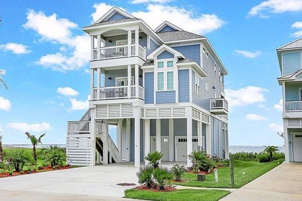 Mẫu phối màu xanh dương ngoại thất cho biệt thự được ưa chuộng nhất hiện nay