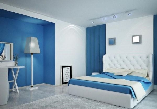 Sự kết hợp hoàn hảo giữa màu xanh dương và màu trắng
