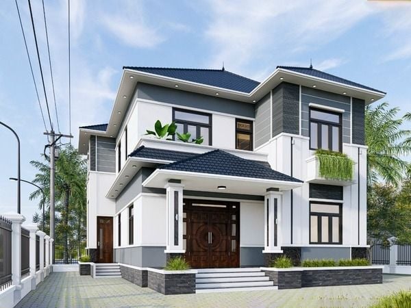 Sơn nhà màu ghi mang đến phong cách lạnh lùng và tinh tế