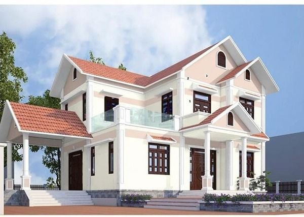 Sơn nhà với gam màu trắng kem nhẹ nhàng, ấm áp