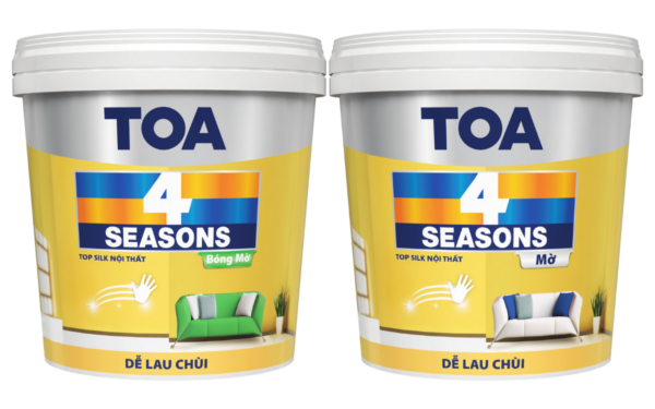 Sơn phủ nội thất Toa 4 Seasons Topsilk Bóng Mờ 15L