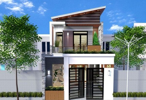 Khi sơn mặt tiền nhà ống cần phải chú ý đến không gian xung quanh