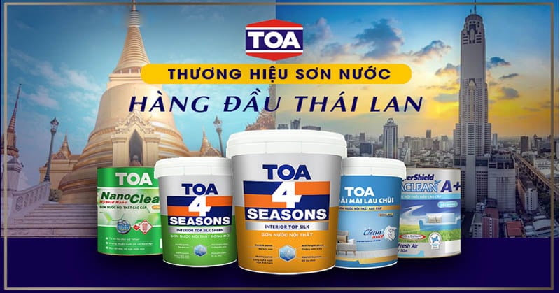 Các dòng sơn chấm thấm, chống bám bụi tốt nhất của thương hiệu TOA