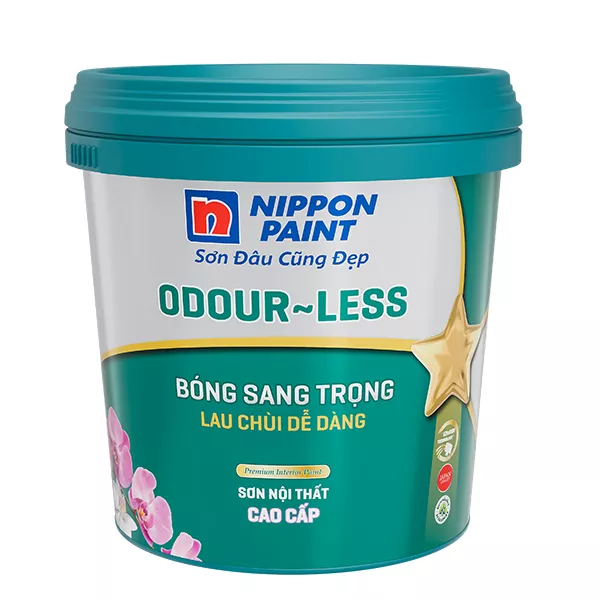 Sơn Nước Nội Thất NIPPON Odour-Less Bóng Sang Trọng- 15L